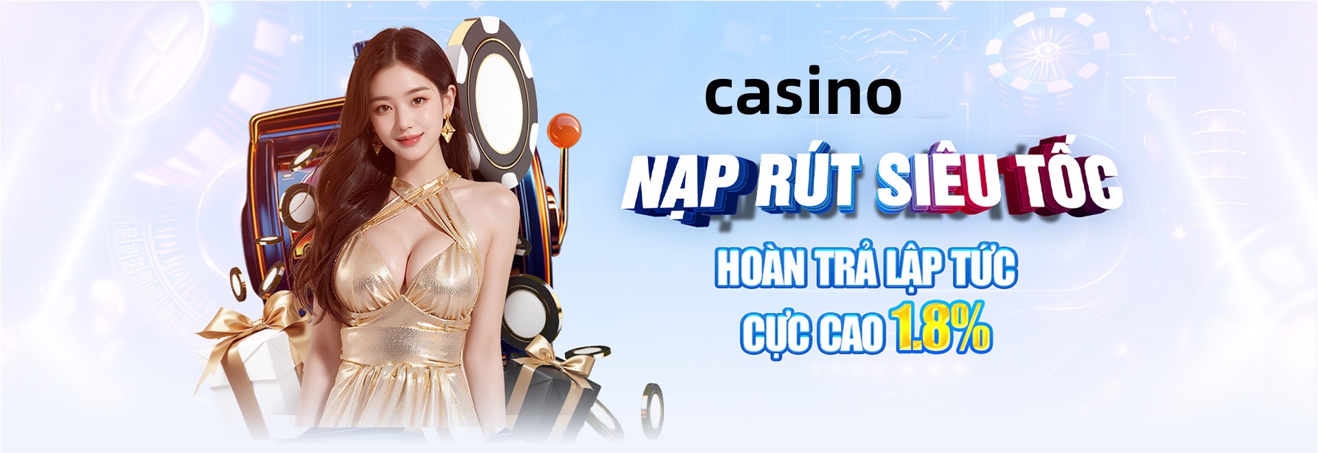 Hình ảnh quảng cáo của rikvip hiển thị nền tảng và các lợi ích