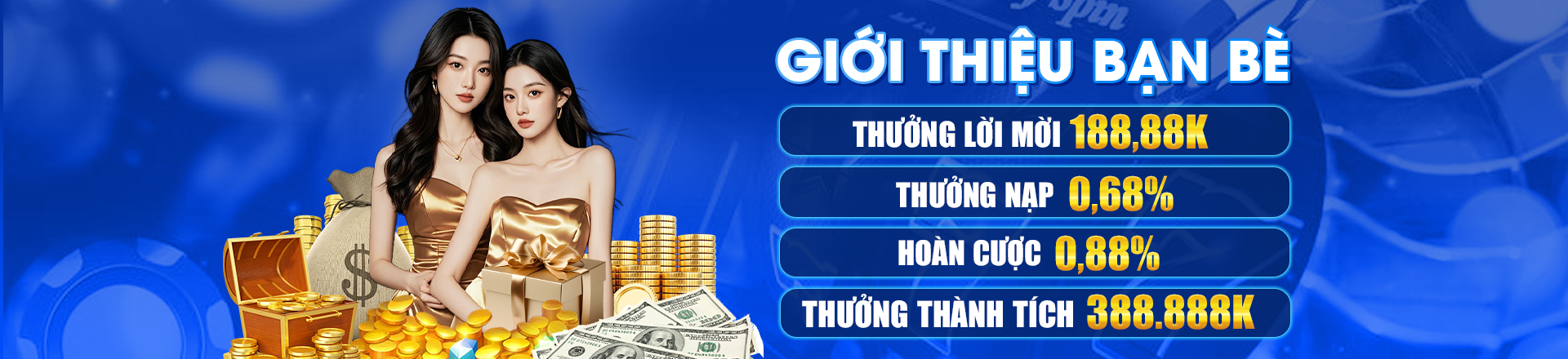 Hình ảnh quảng cáo của rikvip hiển thị nền tảng và các lợi ích