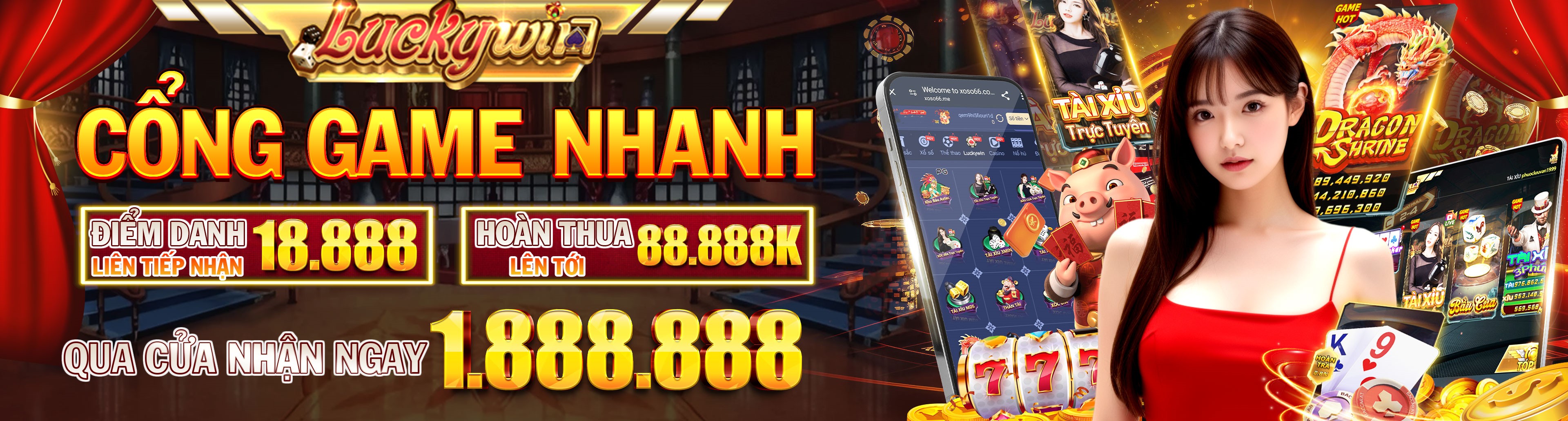 Hình ảnh quảng cáo của rikvip hiển thị nền tảng và các lợi ích