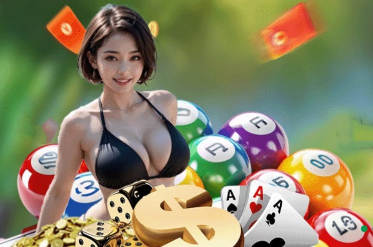 Hình ảnh quảng cáo của rikvip hiển thị nền tảng và các lợi ích